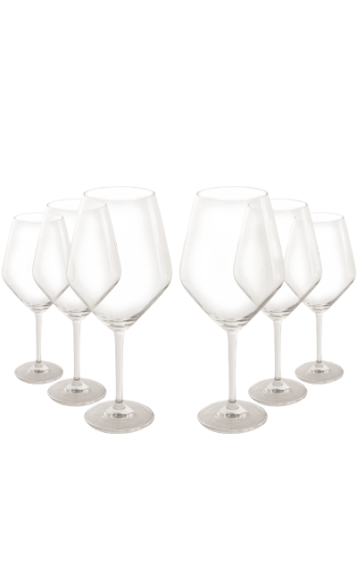 Jogo com 6 Taças Bordeaux de cristal Ritzenhoff 750ml