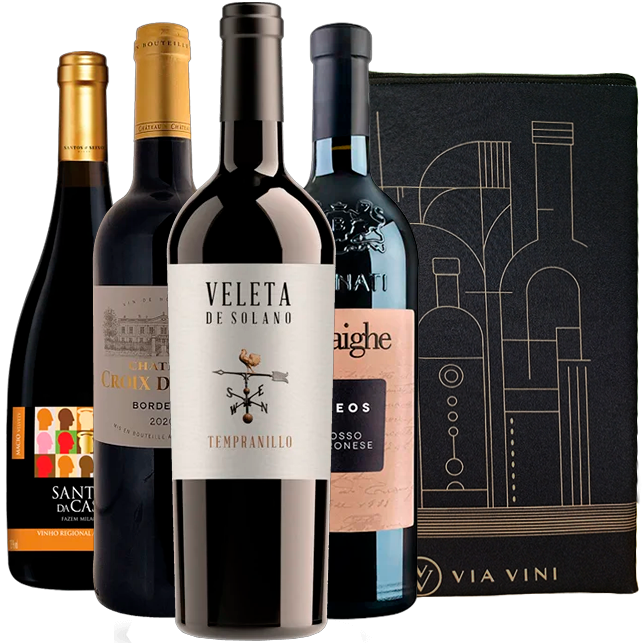 Kit Vinhos Tintos do Velho Mundo Luxo